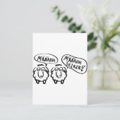 羊が「メェーメェー!」って鳴くのを自分で真似してる! ポストカード (スタンド正面)