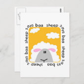 羊がTシャツと贈り物を着て言う ポストカード (正面/裏面)