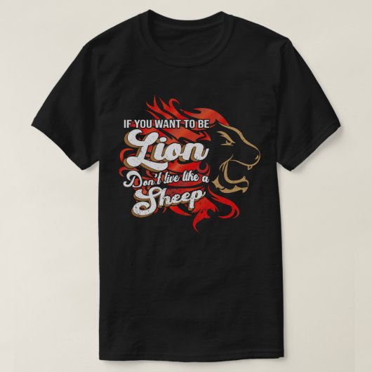 羊ではなくライオンである Tシャツ (デザイン正面)