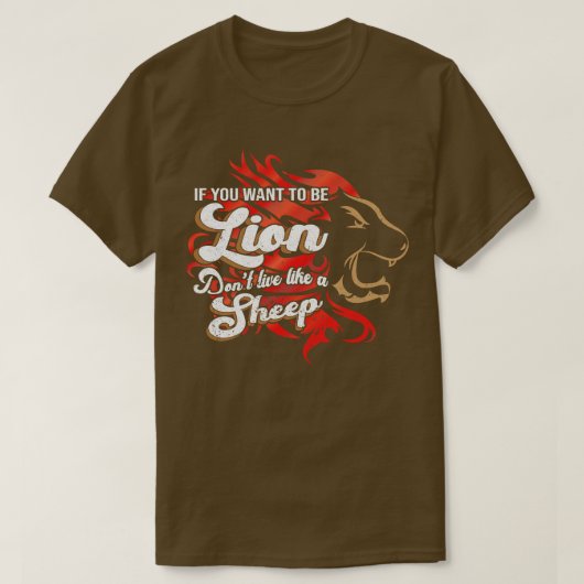 羊ではなくライオンである Tシャツ (デザイン正面)
