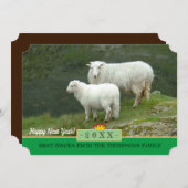 羊とおめでとうカード/農家 シーズンカード (正面/裏面)