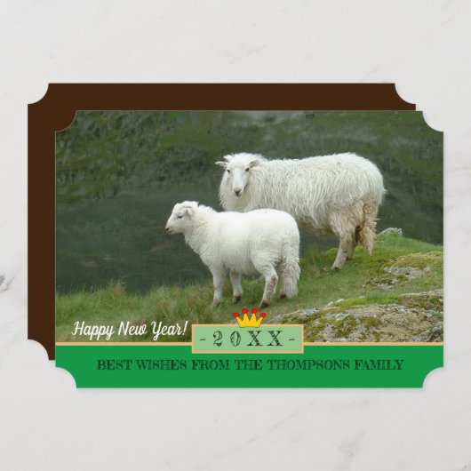 羊とおめでとうカード/農家 シーズンカード (正面/裏面)