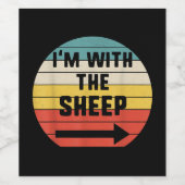 羊とイム |ハロウィーンのマッチングカップルのプレゼント ワインラベル (シングルラベル)