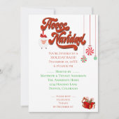 羊とクリスマスフリースナビダッド 招待状 (正面)