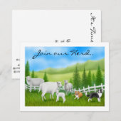 羊とコリ縁どーズ 招待状 (正面/裏面)