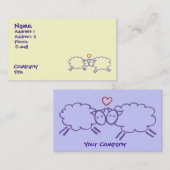 羊とハート 名刺 (正面/裏面)