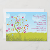 羊とホリデーエッグ誕生日招待状～ガールズ 招待状 (裏面)