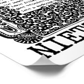 羊とマドハウス哲学引用文byニーチェ ポスター (角)