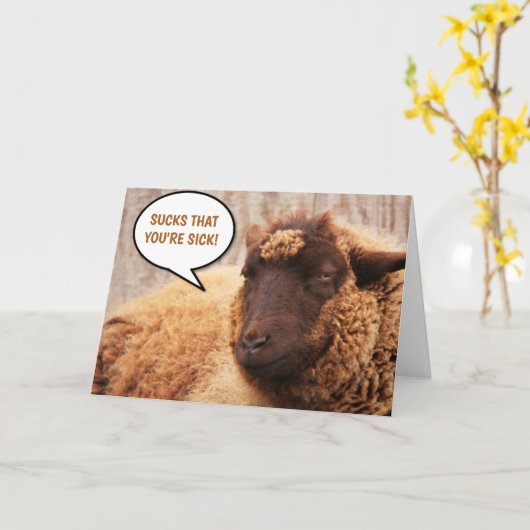 羊とヤギが元気に応援する カード (黄色い花)