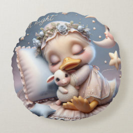 羊と一緒に眠るアヒル，ナターシャのコレクション ラウンドクッション