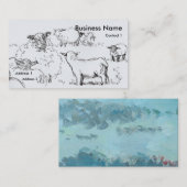羊と子羊のスケッチ名刺 名刺 (正面/裏面)
