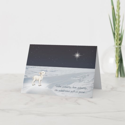 羊と星のクリスマスカード シーズンカード (正面)