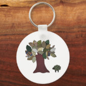 羊と木のキーチェーン キーホルダー (正面)