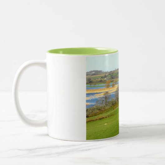 羊と洪水の川のexe ツートーンマグカップ (左)