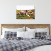 羊と羊の自然(by Rosa Bonheur) キャンバスプリント (インサイチュ (寝室))