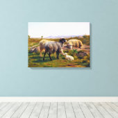 羊と羊の自然(by Rosa Bonheur) キャンバスプリント (インサイチュ (ウッドフロア))