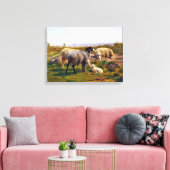 羊と羊の自然(by Rosa Bonheur) キャンバスプリント (インサイチュ (リビング))