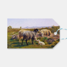 羊と羊の自然(by Rosa Bonheur) ギフトタグ