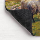 羊と羊の自然(by Rosa Bonheur) マウスパッド (コーナー)