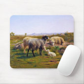羊と羊の自然(by Rosa Bonheur) マウスパッド (マウス)
