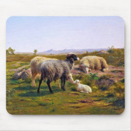 羊と羊の自然(by Rosa Bonheur) マウスパッド
