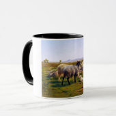 羊と羊の自然(by Rosa Bonheur) マグカップ (正面左)