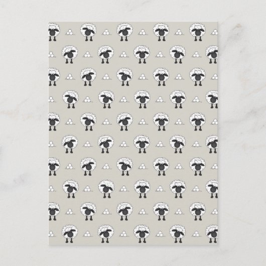 羊と羊毛 ポストカード (正面)