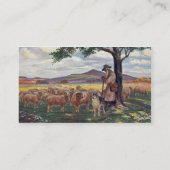 羊と羊飼いのヴィンテージの世話 名刺 (裏面)