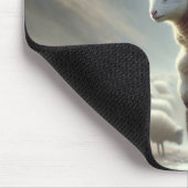 羊と羊飼い山の崖 マウスパッド (コーナー)