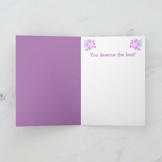 羊と花の誕生日ママ用カード カード (内部)