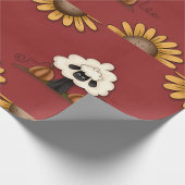 羊と花 ラッピングペーパー