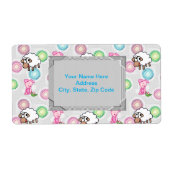 羊と豚モノグラムのラベル ラベル (正面)