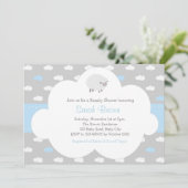 羊と雲の招待状（灰色の青） 招待状 (スタンド正面)