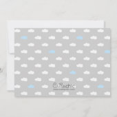 羊と雲の招待状（灰色の青） 招待状 (裏面)