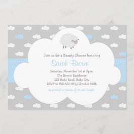 羊と雲の招待状（灰色の青） 招待状