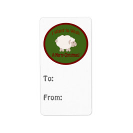 羊にクリスマスの挨拶をしたいタグ ラベル