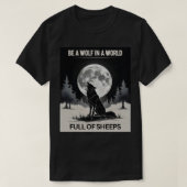 羊に満ちた世界で狼になれ» - Moonlight Fo Tシャツ (デザイン正面)
