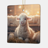 羊のおもしろいクリスマス、農場愛好家のためのギフト セラミックオーナメント (左)