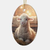 羊のおもしろいクリスマス、農場愛好家のためのギフト セラミックオーナメント (左)