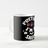 羊のおもしろいハロウィーンの衣装ギフトのフリ コーヒーマグカップ (正面左)