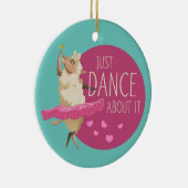 羊のおもしろいメッセージ – それについて踊る1 セラミックオーナメント (右)