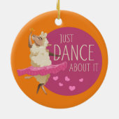 羊のおもしろいメッセージ – それについて踊る1 セラミックオーナメント (裏面)