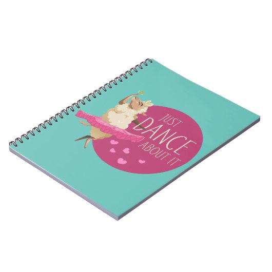 羊のおもしろいメッセージ – それについて踊る1 ノートブック (左側)