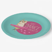 羊のおもしろいメッセージ – それについて踊る1 ペーパープレート (アングル)