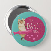 羊のおもしろいメッセージ – それについて踊る1 缶バッジ (正面&裏面)