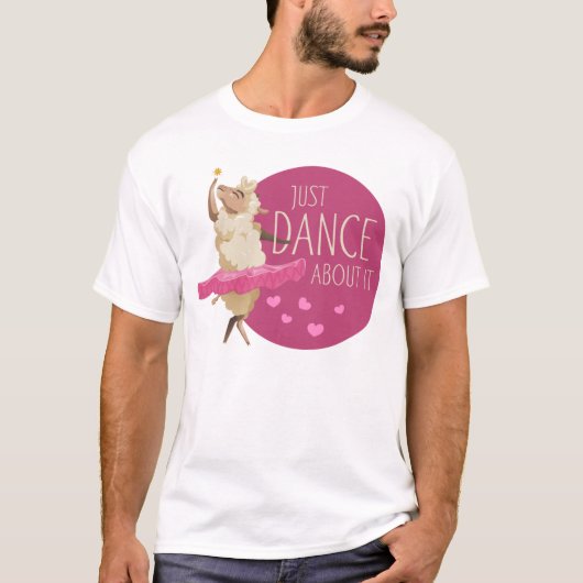 羊のおもしろいメッセージ – それについて踊る1 Tシャツ (正面)
