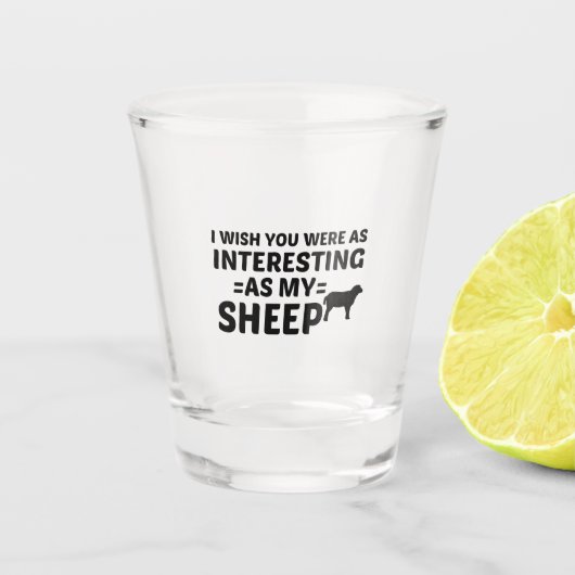 羊のおもしろさ ショットグラス (正面)