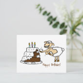 羊のお誕生日ケーキ ポストカード (スタンド正面)