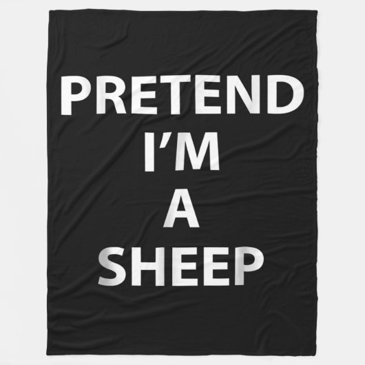 羊のふりをする |ハロウィンおもしろいパーティープレゼント フリースブランケット (正面)