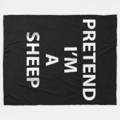 羊のふりをする |ハロウィンおもしろいパーティープレゼント フリースブランケット (正面(横))